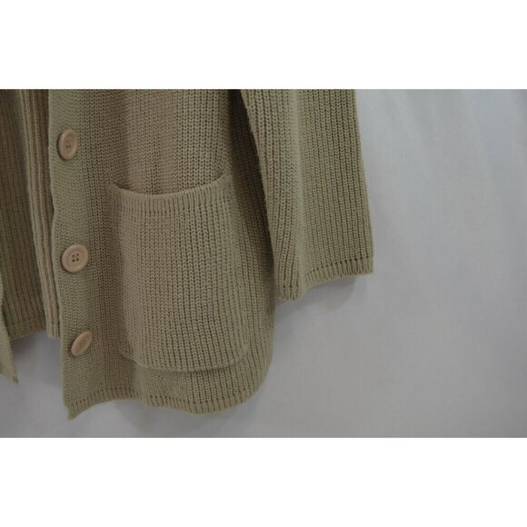 Woodward's Collection Cardigan Sweater Womens Large Vtg Loose Fit 90s Beige - Picture 3 of 11